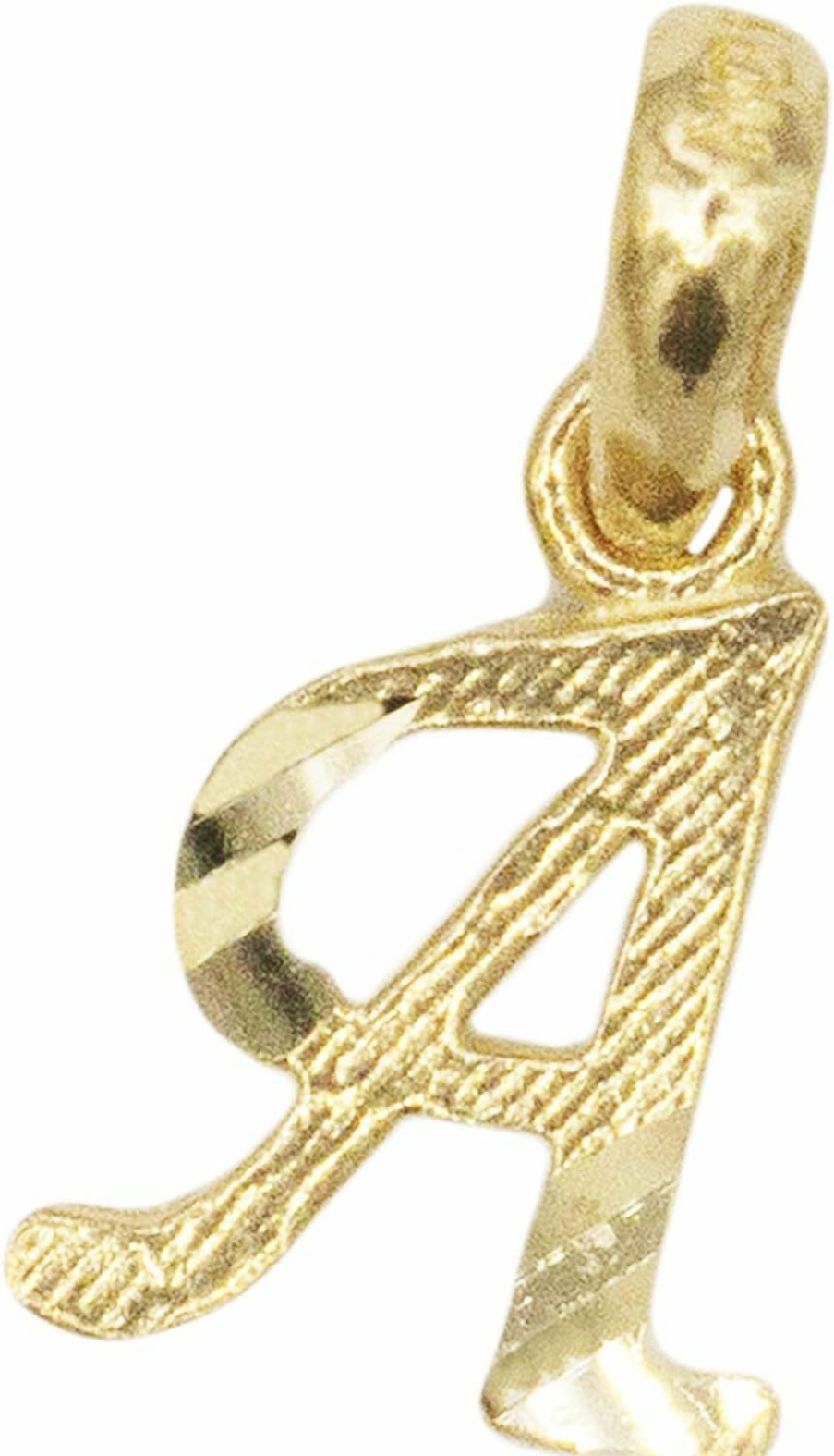 Clearance Ice on Fire Jewelry Dainty 10K Real Solid Gold Initial Charm Pendant Available In Other Letters, Alphabet Letter Jewelry Small In Size (A)