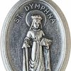 Wholesale WJH Wjh Saint St Dymphna Religious Charm Pendant Pray For Us Silver Tone Italian Medal