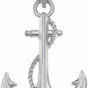 Wholesale CaliRoseJewelry 10K Anchor Nautical Rope Sailor Navy Charm Pendant