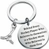 Best ENSIANTH Ensianth Hockey Mom Gift Ice Hockey Keychain Hockey Team Mom Keychain Hockey Coach Appreciation Gift Hockey Players Gift