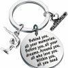 Hot FEELMEM Feelmem Future Gymnast Jewelry Behind You Keychain Sports Gymnastic Teams Gift