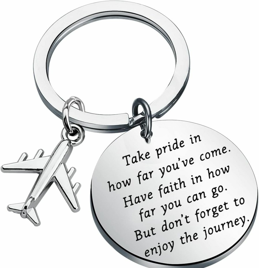 Clearance FUSTMW Fustmw Airplane Keychain Pilot Gifts Flight Attendant Graduation Gifts Aviation Crew Gifts