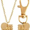 New Meiligo Meiligo Fashion 2 Pcs Couples Alloy Dog Bone Necklace Key Chain Best Friends Puzzle Pendant Matching Dog Tag Necklace Set