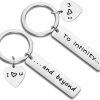 New MYOSPARK Myospark I Love You To Infinity And Beyond Keychain Set Gift For Couples Family Best Friends