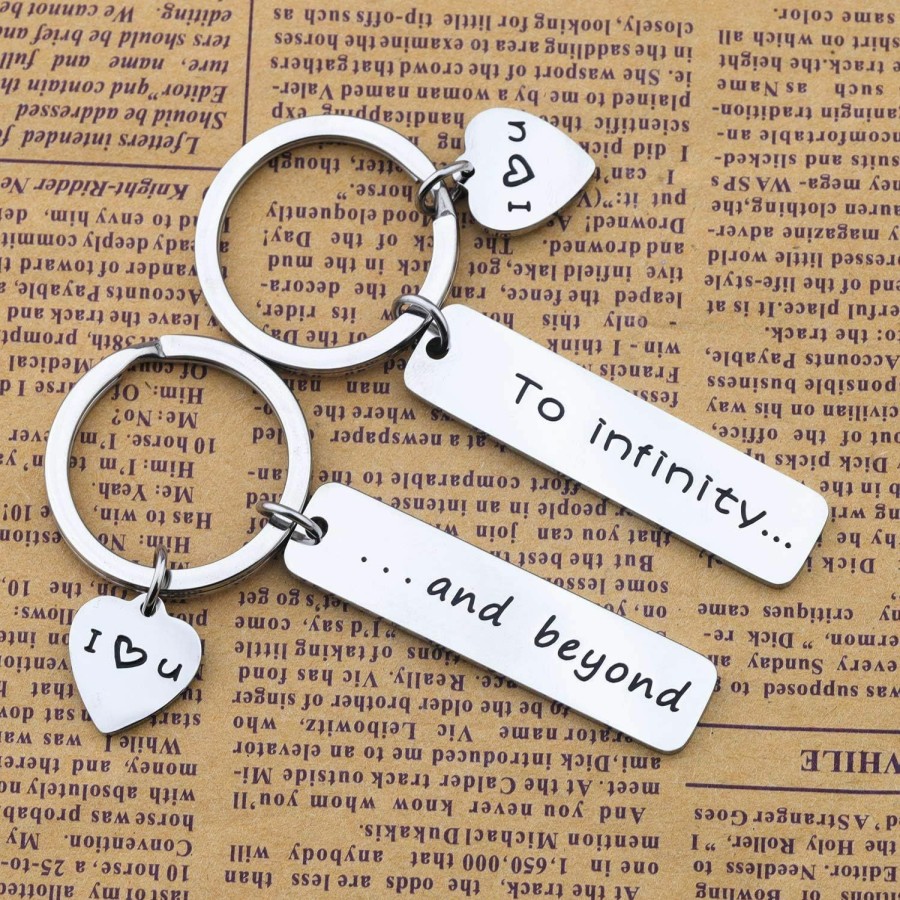 New MYOSPARK Myospark I Love You To Infinity And Beyond Keychain Set Gift For Couples Family Best Friends