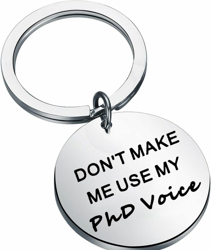 Best AKTAP Aktap Funny Phd Graduation Gift Doctorate Student Graduate Keychain Don'T Make Use Me Phd Voice Learned Scholar Graduate Gift (Phd Keychain)