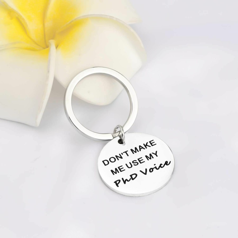 Best AKTAP Aktap Funny Phd Graduation Gift Doctorate Student Graduate Keychain Don'T Make Use Me Phd Voice Learned Scholar Graduate Gift (Phd Keychain)