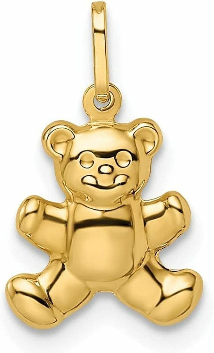 Clearance Auriga Fine Jewelry Auriga Fine Jewelry 14K Yellow Gold Puffed Teddy Bear Pendant (L-17.34Mm, W-9.95Mm) Gift For Women