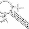 New BAUNA Bauna Confirmation Sponsor Gifts Catholic Sponsor Gifts Thank You For Being My Sponsor Keychain With Cross Peace Dove Charm