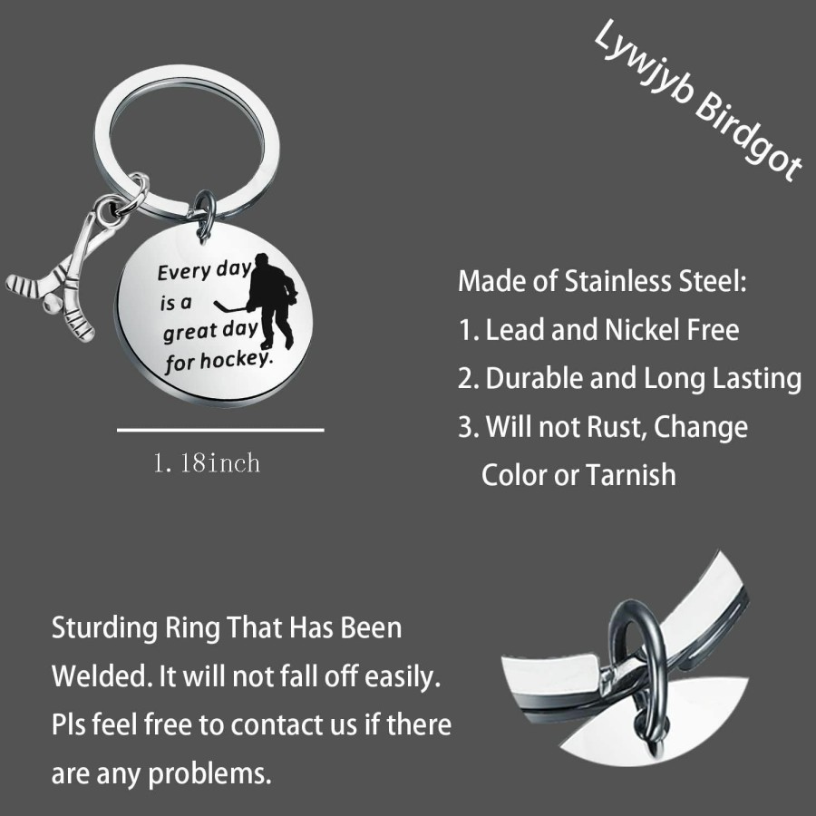 Wholesale Lywjyb Birdgot Lywjyb Birdgot Hockey Keychain Every Day Is A Great Day For Hockey Gifts For Hockey Players