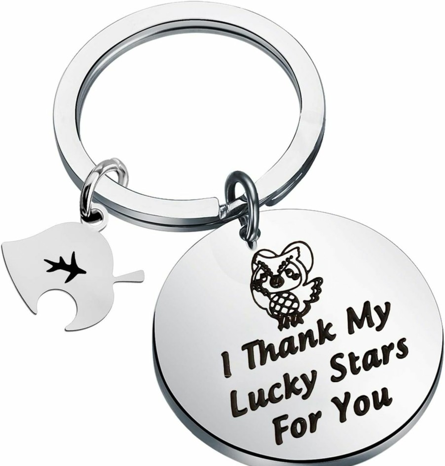 Best FOTAP Fotap I Thank My Lucky Stars For You Keychainowl Gift New Horizons Gift Nook Leaf Gift Ac Gift For Video Game Lover