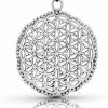 Best Koral Jewelry Flower Of Life Pendant Sterling Silver 925 Sacred Geometry Seed Of Life Yoga Jewelry