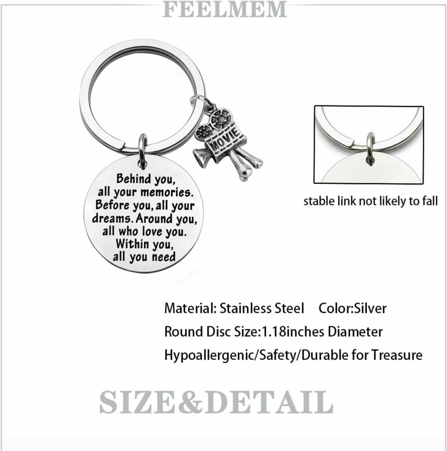 New FEELMEM Feelmem Movie Camera Keychain Film Director Gift Film Student Gift Filmmaker Gift Movie Jewelry Film Keyring Gift