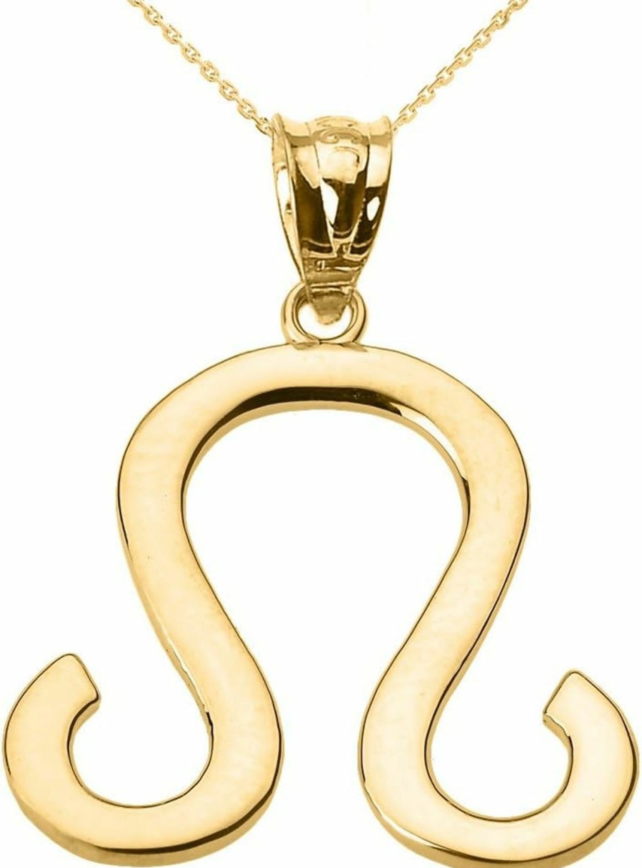 Best Astrology Jewelry 14K Yellow Gold Zodiac Astrological Sign Charm Personalized Pendant Necklace - Choice Of Symbol & Chain Length