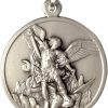 Best I G J 925 Sterling Silver Saint Michael The Archangel Medal - Big Size - Made In High Reliev