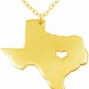 Wholesale Meiligo Meiligo 18K Gold Silver Country Map Charm Pendant State Of Texas Map Necklace Jewelry