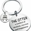 New KUIYAI Otter Lovers Gift Otter Spirit Animal Gift Sea Otter Keeper Gift Otter A Symbol Of Wisdom Success Happiness Keychain