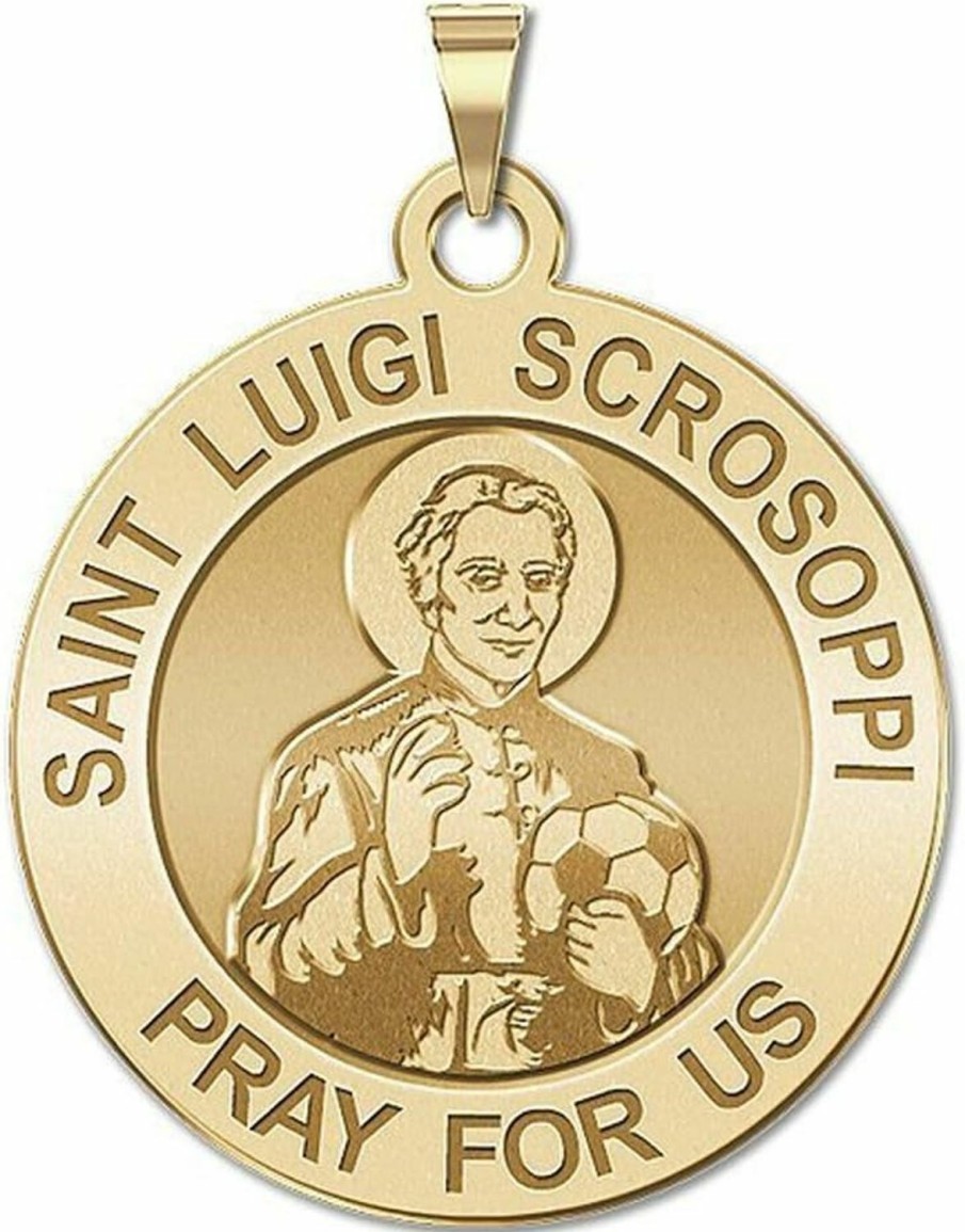 New PicturesOnGold.com Picturesongold.Com Saint Luigi Scrosoppi Religious Medal In Sterling Silver And 10K, Or 14K Gold - 2/3 Inch, 3/4 Inch, 1 Inch