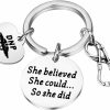 New PLITI Pliti Dnp Gift Doctor Of Nursing Practice Gift Dnp Graduation Gift She Believed She Could So She Did Keychain