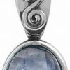 Best Silvershake Silvershake Natural Moonstone 925 Sterling Silver Swirl And Spiral Solitaire Pendant