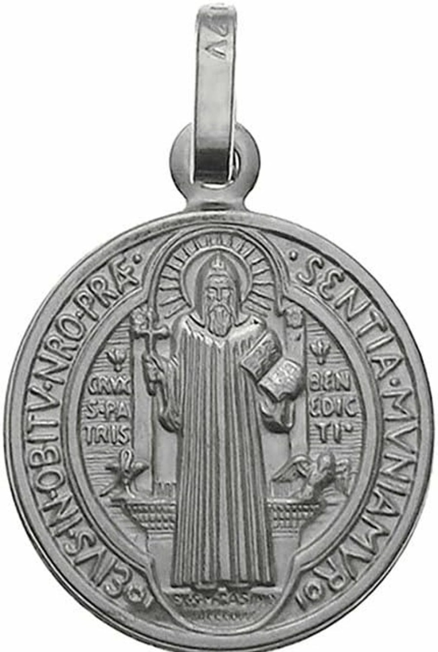 Online D Jewelry D Jewelry 925 Sterling Silver Saint Benedict Charm Pendant Made In Italy, 17.5Mm Diamater