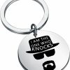 Clearance FAADBUK Faadbuk Funny Tv Show Keychain I Am The One Who Knocks Jewelry For Friend Family (Who Knocks K-S)