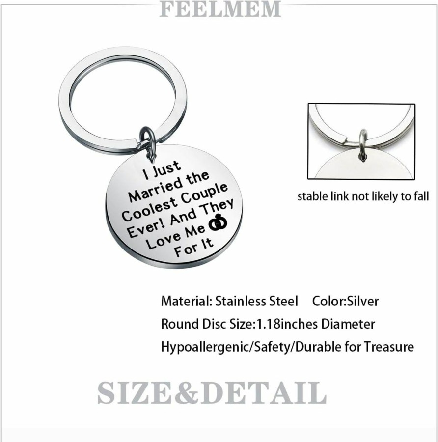 Hot FEELMEM Feelmem Wedding Planner Gift I Just Married The Coolest Couple Ever Keychain