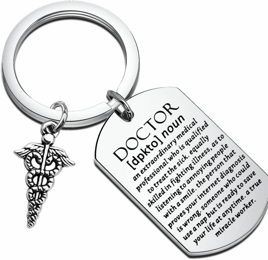 Online FAADBUK Faadbuk Doctor Keychain Doctor Thank You Gift Caduceus Charm Medical Jewelry Medical Student Graduation Gift