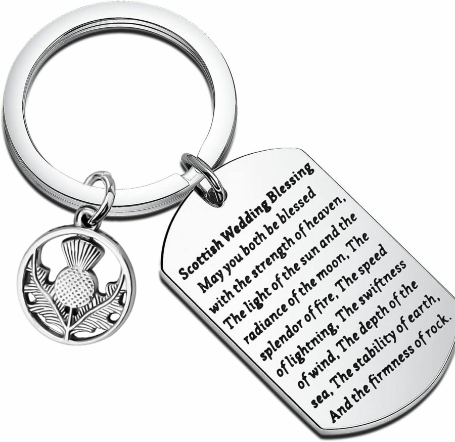 Wholesale bobauna Bobauna Scottish Wedding Blessing Keychain Scottish Wedding Gift For Weddings Anniversaries Engagements