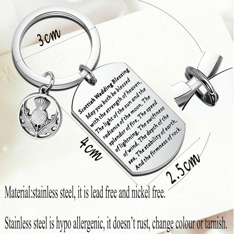 Wholesale bobauna Bobauna Scottish Wedding Blessing Keychain Scottish Wedding Gift For Weddings Anniversaries Engagements