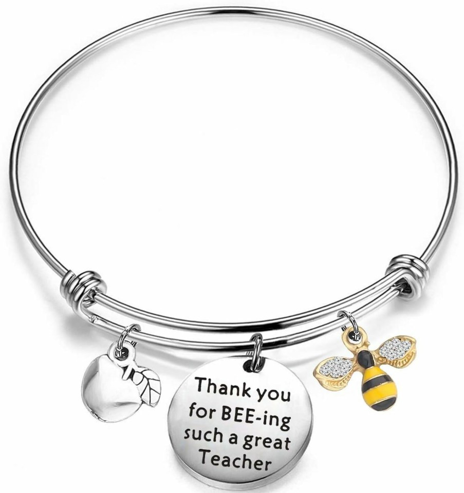 Best Gzrlyf Gzrlyf Teacher Bracelet Thank You For Beeing Such A Great Teacher Bee Jewelry Teacher Appreciation Gifts