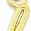 Wholesale Golden Fire Dainty Solid 10K Gold Wire Initial Charm With Jump Ring