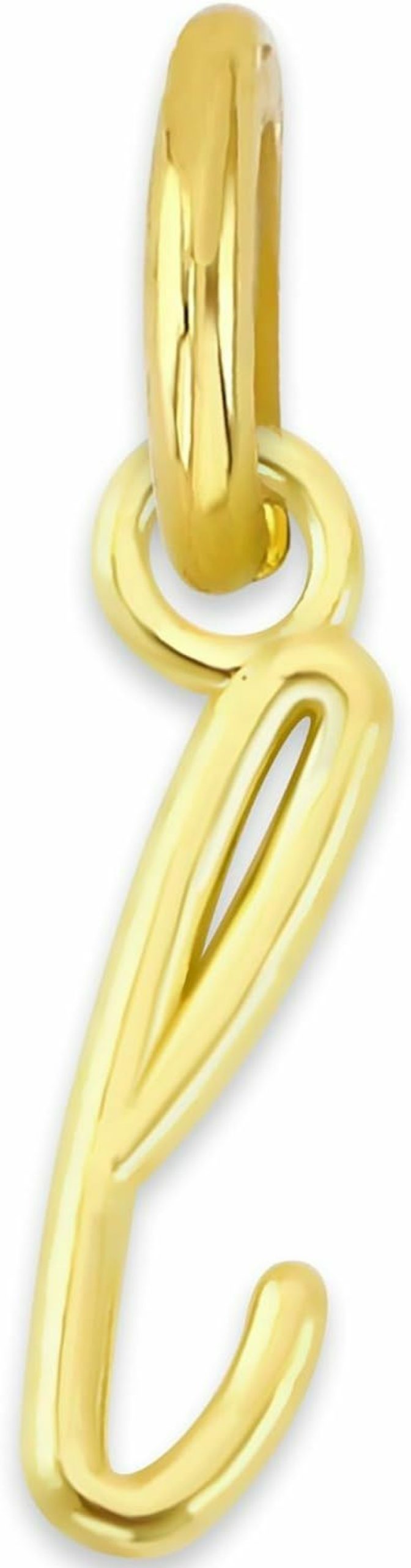 Wholesale Golden Fire Dainty Solid 10K Gold Wire Initial Charm With Jump Ring