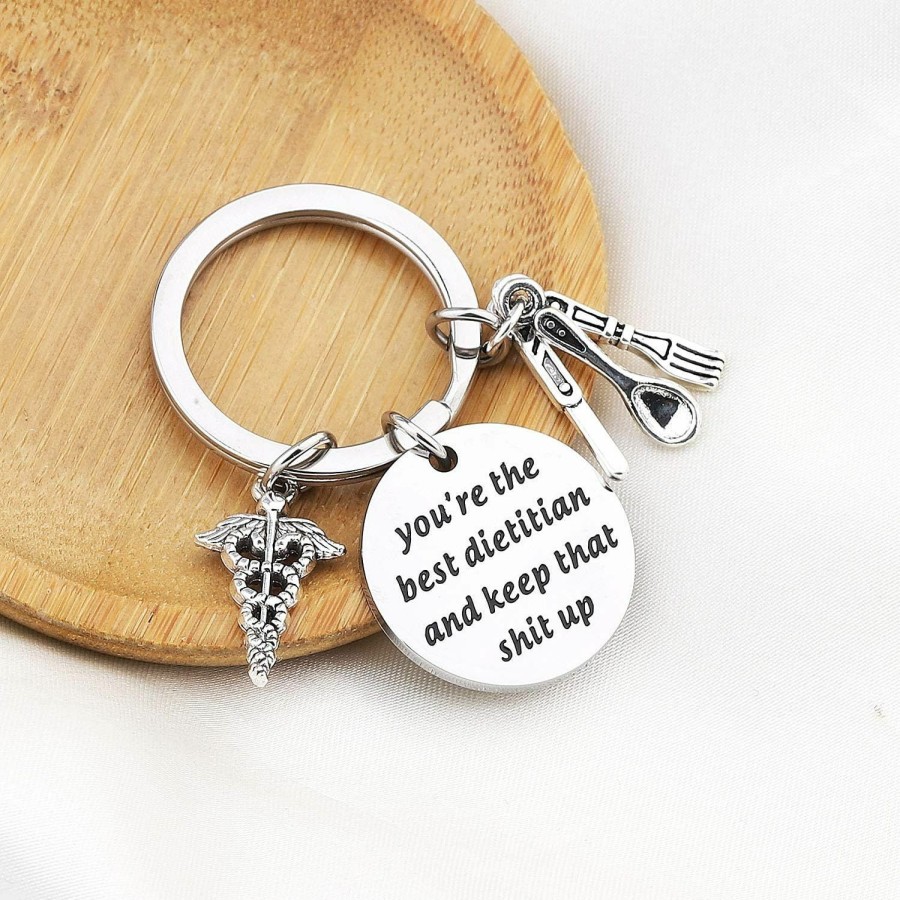 Wholesale bobauna Bobauna Dietitian Keychain You'Re The Best Dietitian And Keep That Shit Up Appreciation Gift For Dietitian Nutritionist