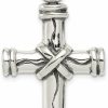 New Sonia Jewels Solid 925 Sterling Silver Antique Cross Pendant Charm - 48Mm X 22Mm - Jewelry Gifts For Women Wife Mom Gifts For Men Husband Dad