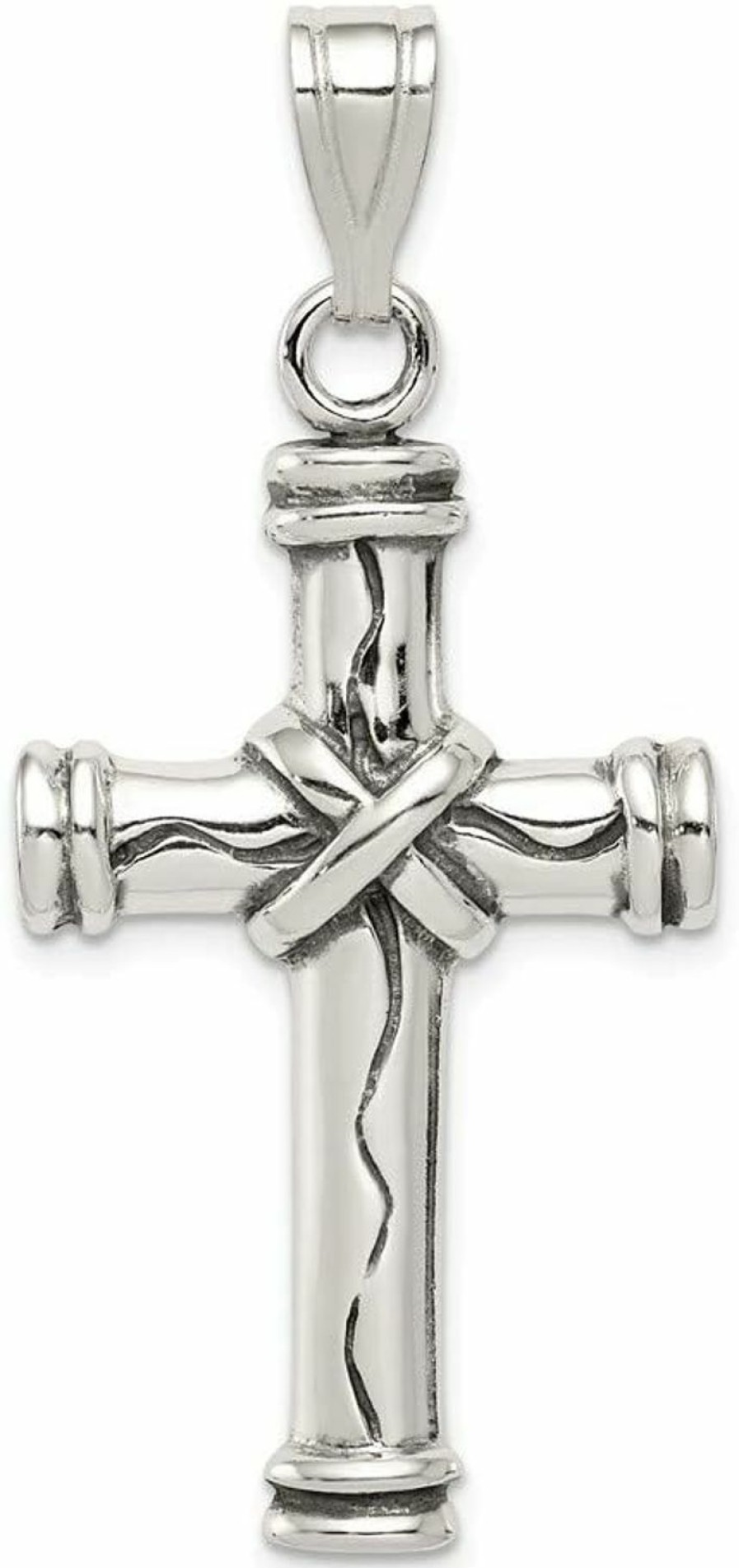 New Sonia Jewels Solid 925 Sterling Silver Antique Cross Pendant Charm - 48Mm X 22Mm - Jewelry Gifts For Women Wife Mom Gifts For Men Husband Dad