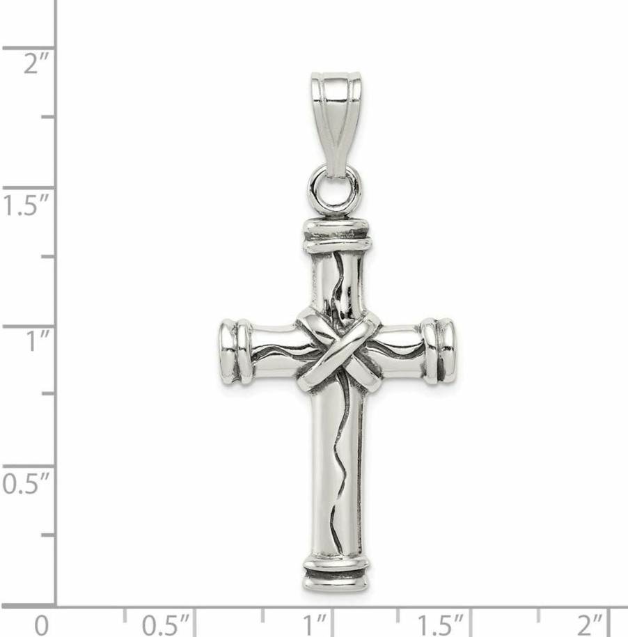 New Sonia Jewels Solid 925 Sterling Silver Antique Cross Pendant Charm - 48Mm X 22Mm - Jewelry Gifts For Women Wife Mom Gifts For Men Husband Dad