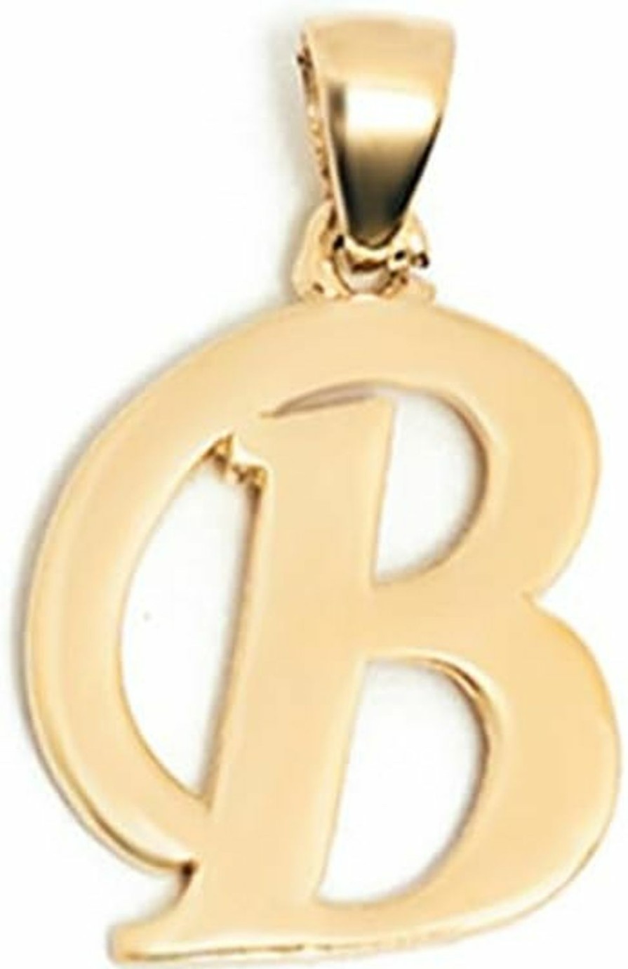 Clearance GELIN Gelin 14K Solid Gold Initial Pendant For Women | Alphabet Letter Charms, A-Z, All Letters