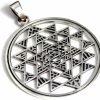 New Generic Cosumosu Sri Yantra Sacred Geometry India Hinduism 925 Sterling Silver Talisman Pendant