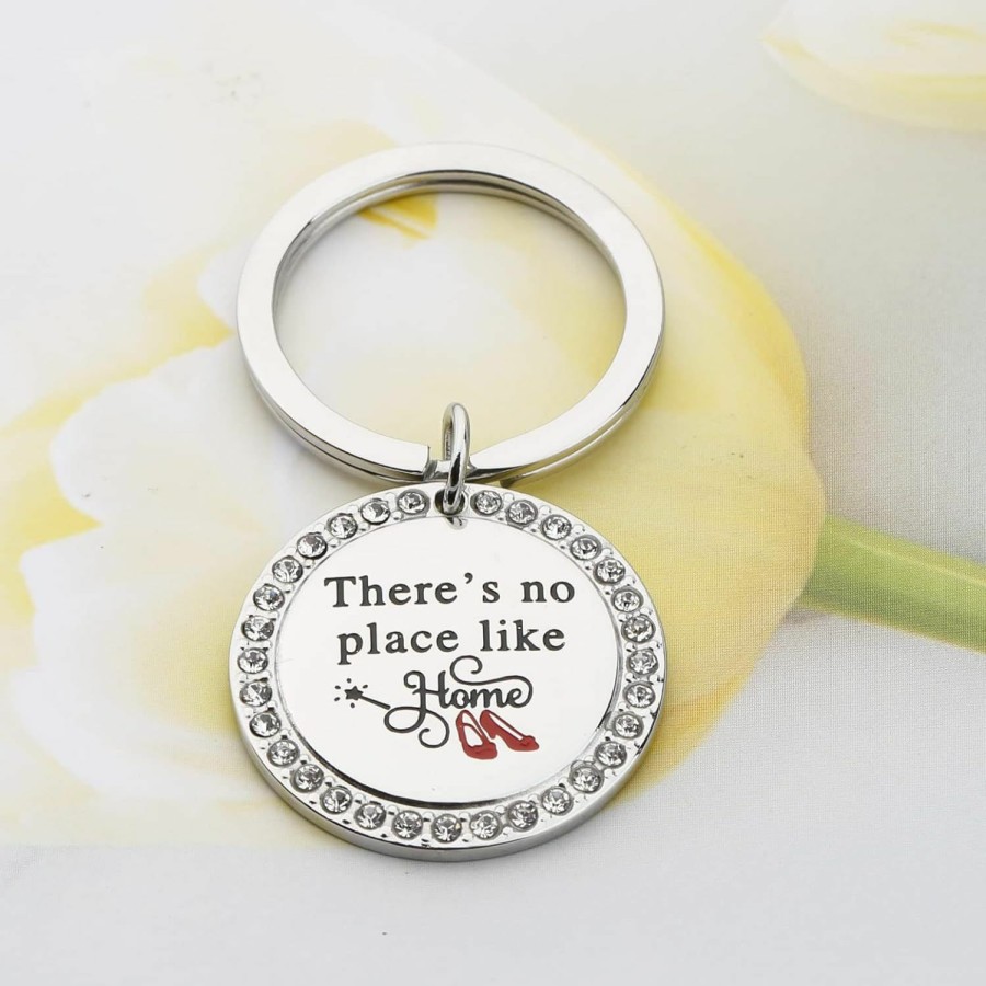 New TTJHGYQO Ttjhgyqo Wizard Of Oz Quote Jewelry There'S No Place Like Home Jewelry Wizard Of Oz Keychain Ruby Slippers Keychain Gift