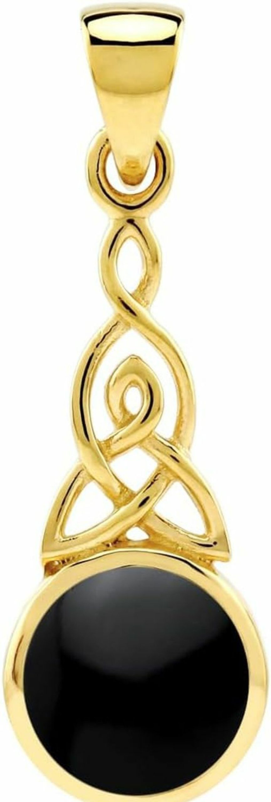 Online Silvershake Silvershake 8Mm Round Shape Gemstone White Gold Plated Or Yellow Gold Plated 925 Sterling Silver Triquetra Celtic Knot Pendant Or Pendant With 18 Inches Chain Necklace Jewelry For Women