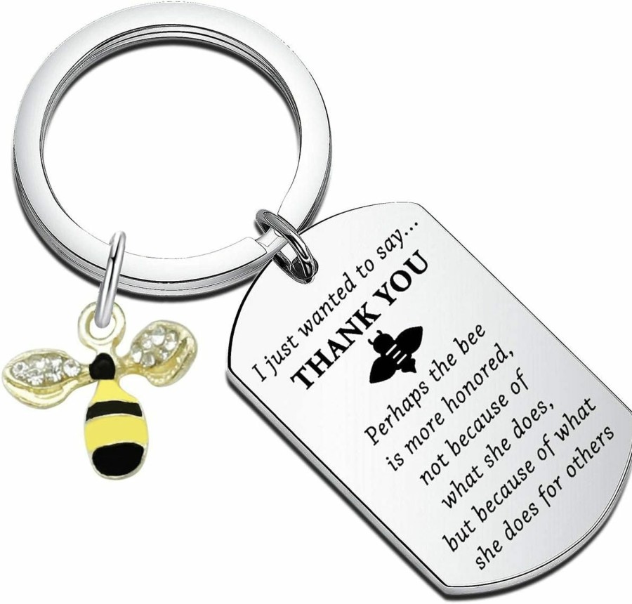 Clearance N\C Honey Bee Keychain Perhaps The Bee Is More Honored Not Because Of What She Does Keychain Honey For Women Men