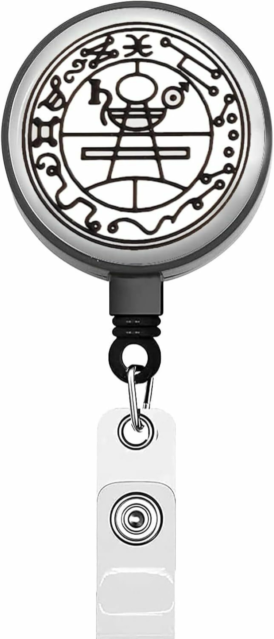 Wholesale BEKECH Bekech Protection Secret Seal Of Solomon Retractable Badge Holder Wealth Fortune Amulet Badge Reel Jewish Talisman Theme Gift