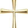 Wholesale Religious Jewelry by FDJ 14K Yellow, Rose Or White Gold Simple Classic Flared Cross Pendant - Choice Of Metal