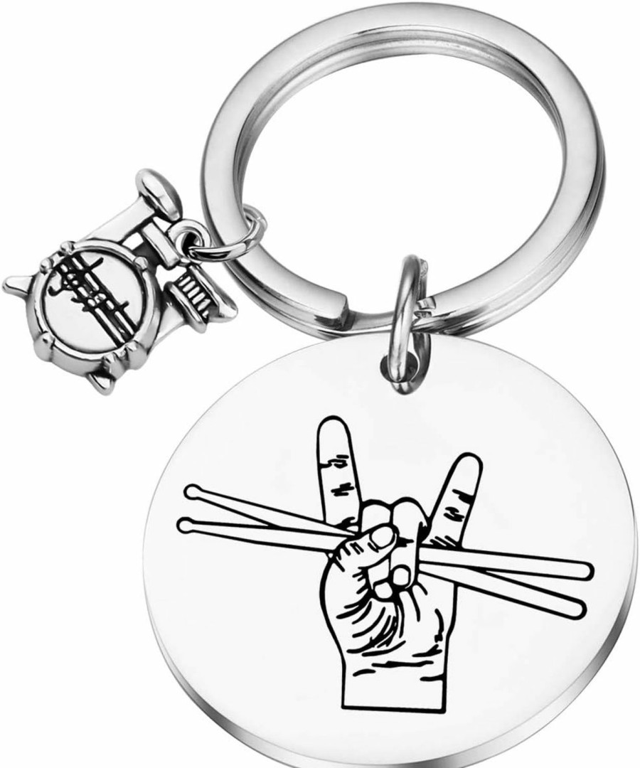 Hot PLITI Pliti Drummer Gift Drummer Keychain Musician Gifts Drumstick And Drumkit Gifts Percussion Jewelry