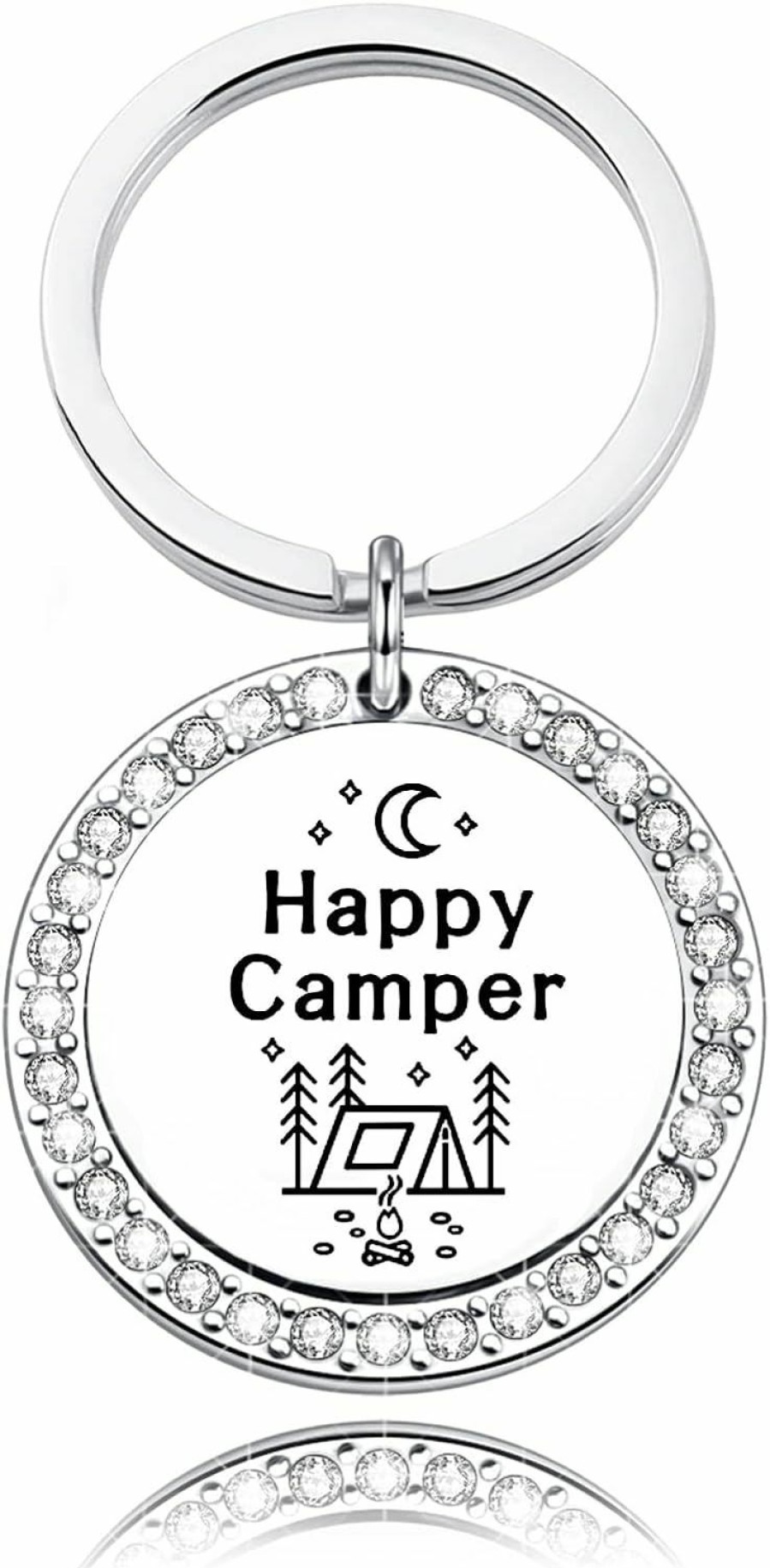 Wholesale MTYCTWED Mtyctwed Happy Camper Keychain Camping Trip Gift Rv Jewelry Vacation Jewelry Camper Lover Gift Camping Gifts Christmas Gift