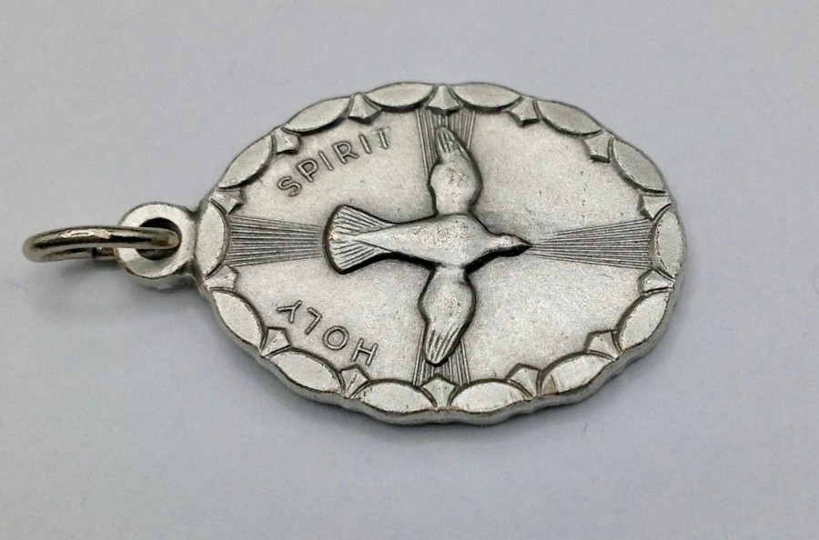 Hot I G J The Holy Spirit Oval Shpae Medal (The Dove Of The Holy Spirit) - The Patron Saints Medals - 100% Made In Italy