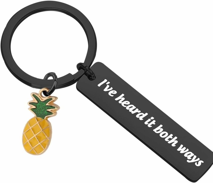 Hot FAADBUK Faadbuk Tv Show Inspired Keychain I'Ve Heard It Both Ways Tv Show Quote Pineapple Lover Gift