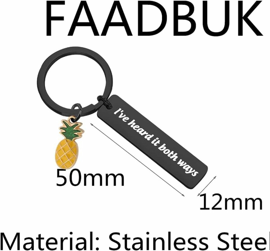 Hot FAADBUK Faadbuk Tv Show Inspired Keychain I'Ve Heard It Both Ways Tv Show Quote Pineapple Lover Gift