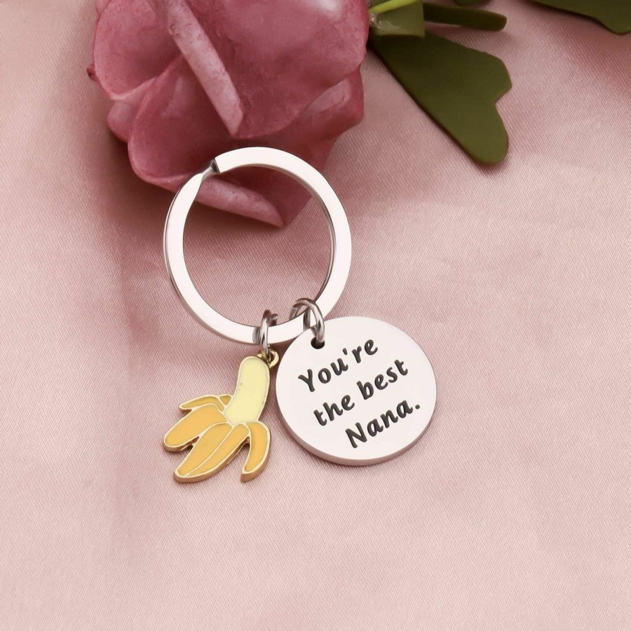 Best AKTAP Aktap Grandma Keychain You'Re The Best Nana Keyrings Banana Charm For Grandmother Gift From Granddaughter Grandson (Nana Keyrings)